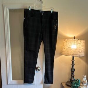Democracy Plaid Pants with Zipper Accents (14)